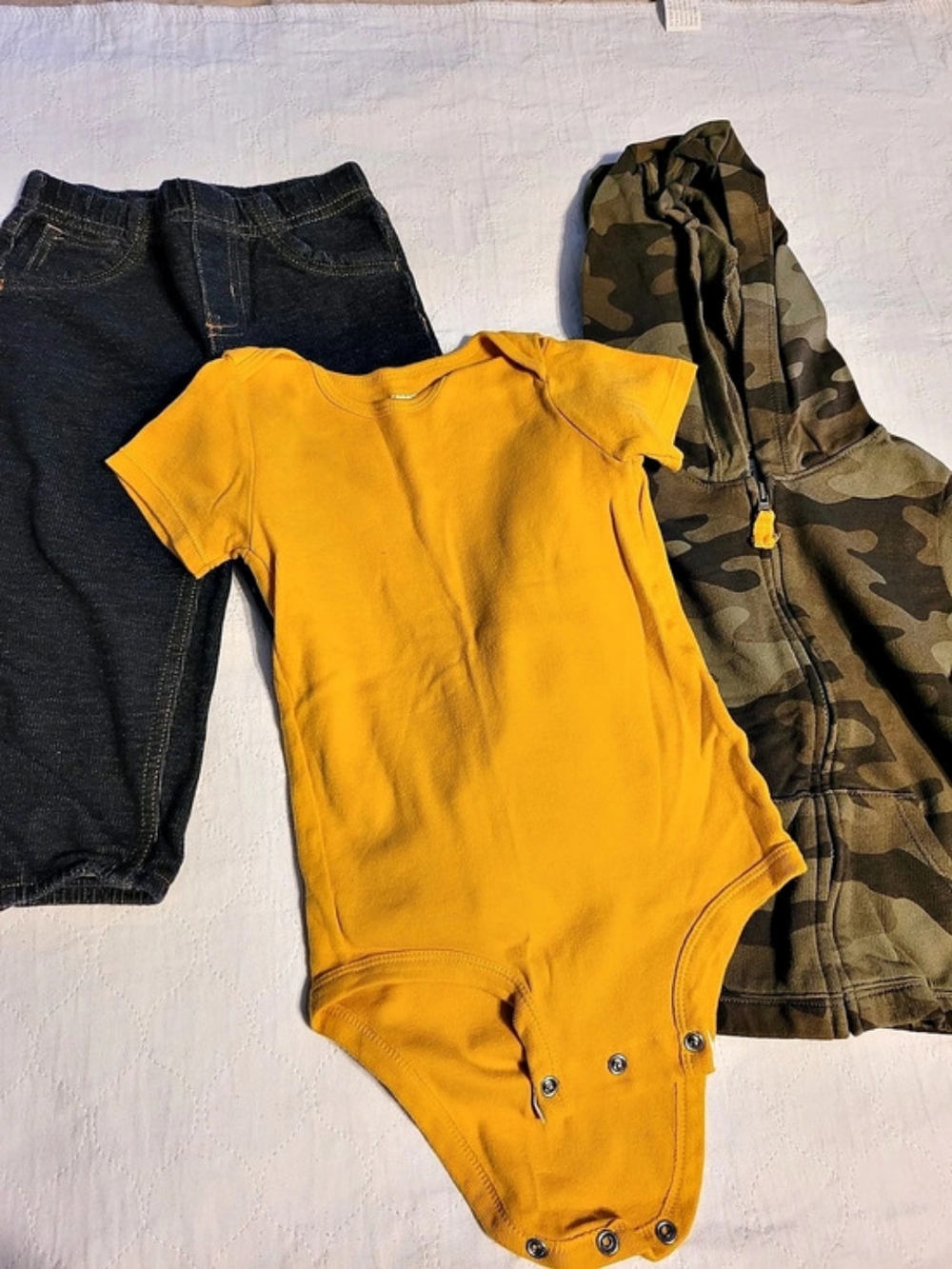 Carter's 3-Piece Little Jacket Set Baby 24M Camo Brown & Yellow